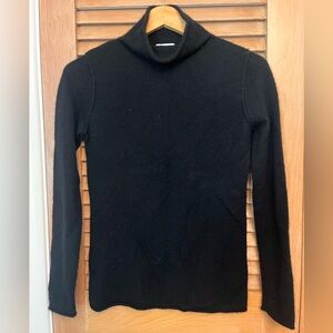 NICOLE MILLER Women’s Black Cashmere Funnel Neck Sweater Size XS